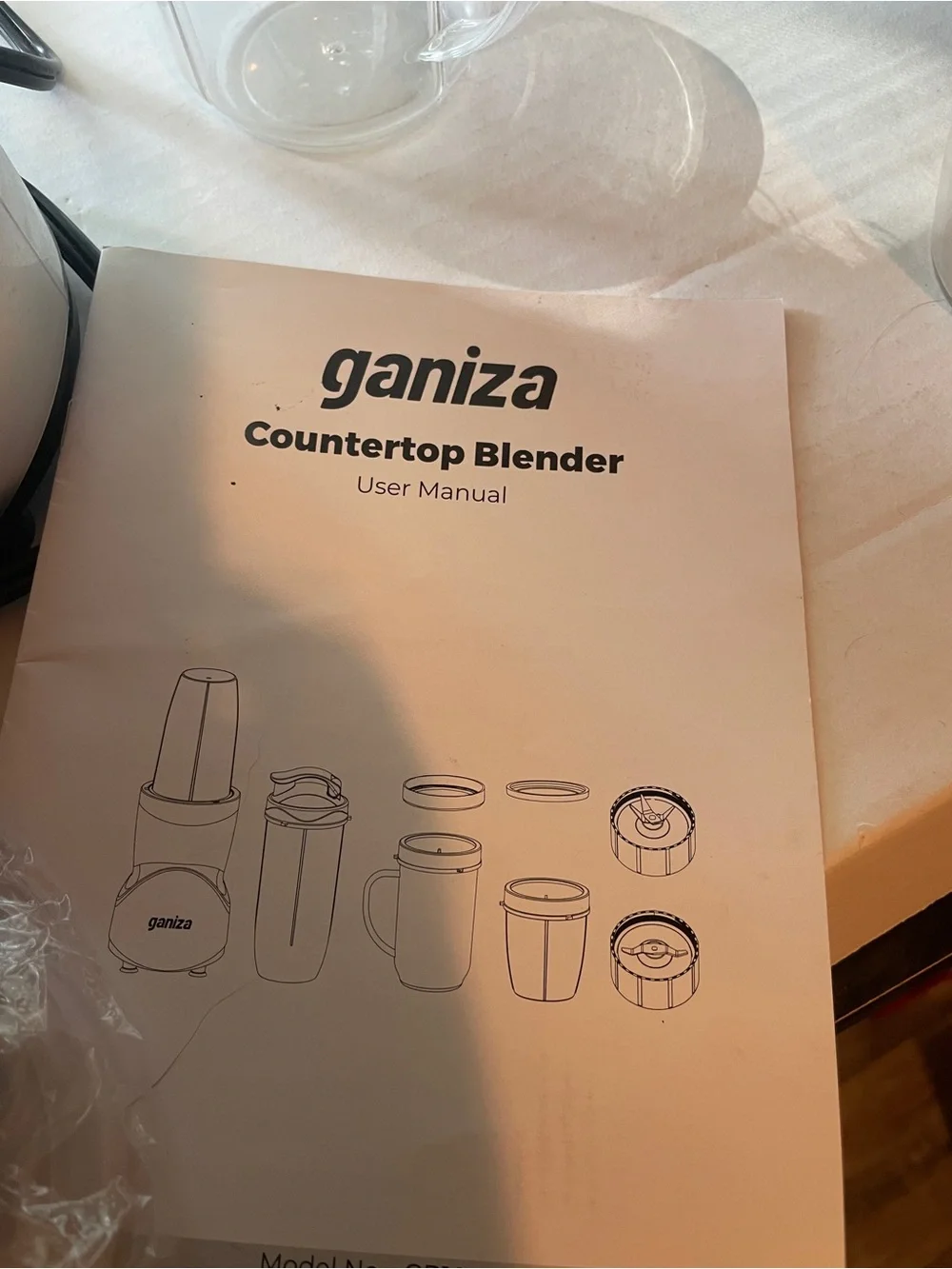 Ganiza Black and Silver Personal Blender with To-Go Cups